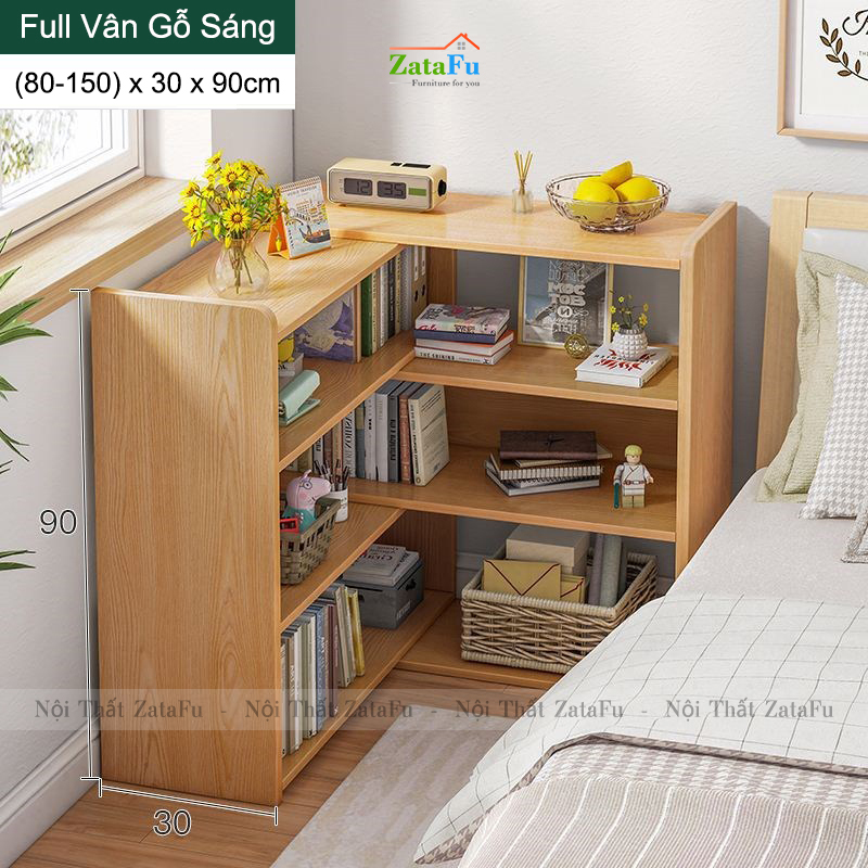 Kệ sách gỗ xoay gấp gọn hiện đại cho phòng ngủ của bé KTT-61