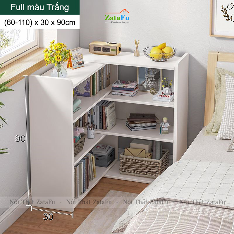 Kệ sách gỗ xoay gấp gọn hiện đại cho phòng ngủ của bé KTT-61