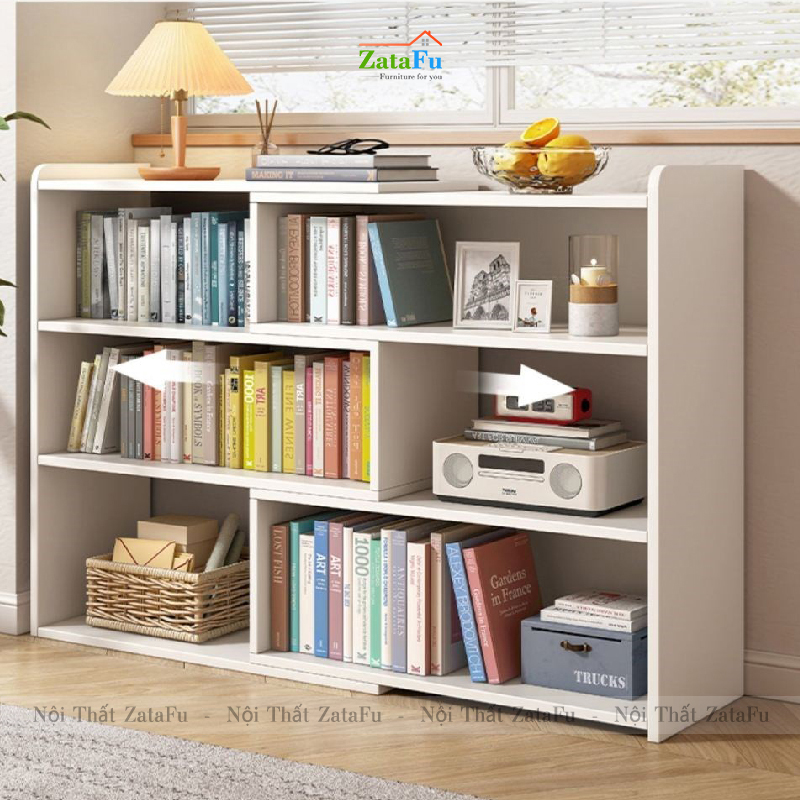 Kệ sách gỗ xoay gấp gọn hiện đại cho phòng ngủ của bé KTT-61