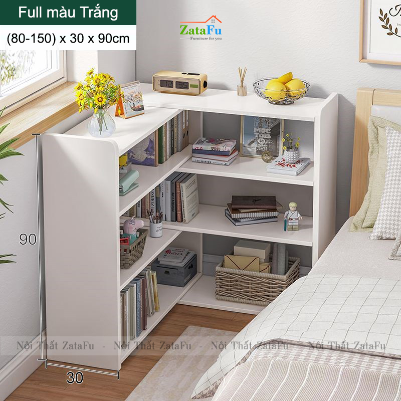 Kệ sách gỗ xoay gấp gọn hiện đại cho phòng ngủ của bé KTT-61