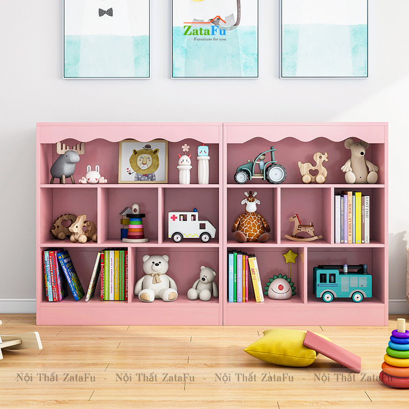 Kệ Sách Gỗ Để Sàn Xin Xắn Trang Trí Phòng Học, Phòng Ngủ Cho BÉ KTT-81