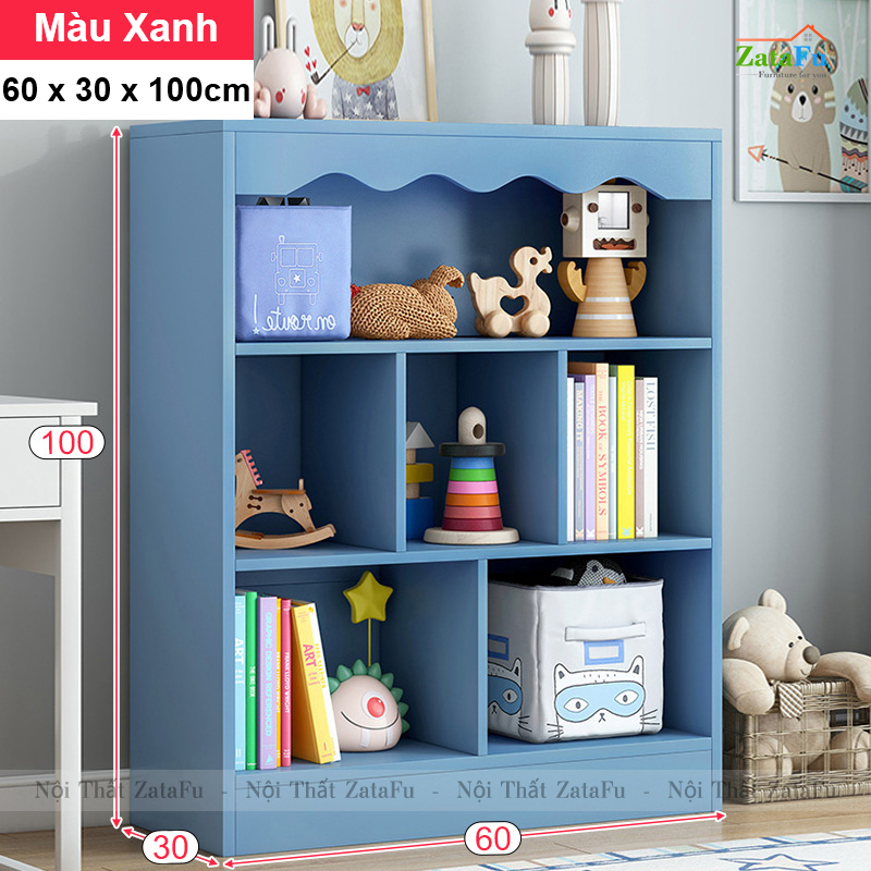 Kệ Sách Gỗ Để Sàn Xin Xắn Trang Trí Phòng Học, Phòng Ngủ Cho BÉ KTT-81