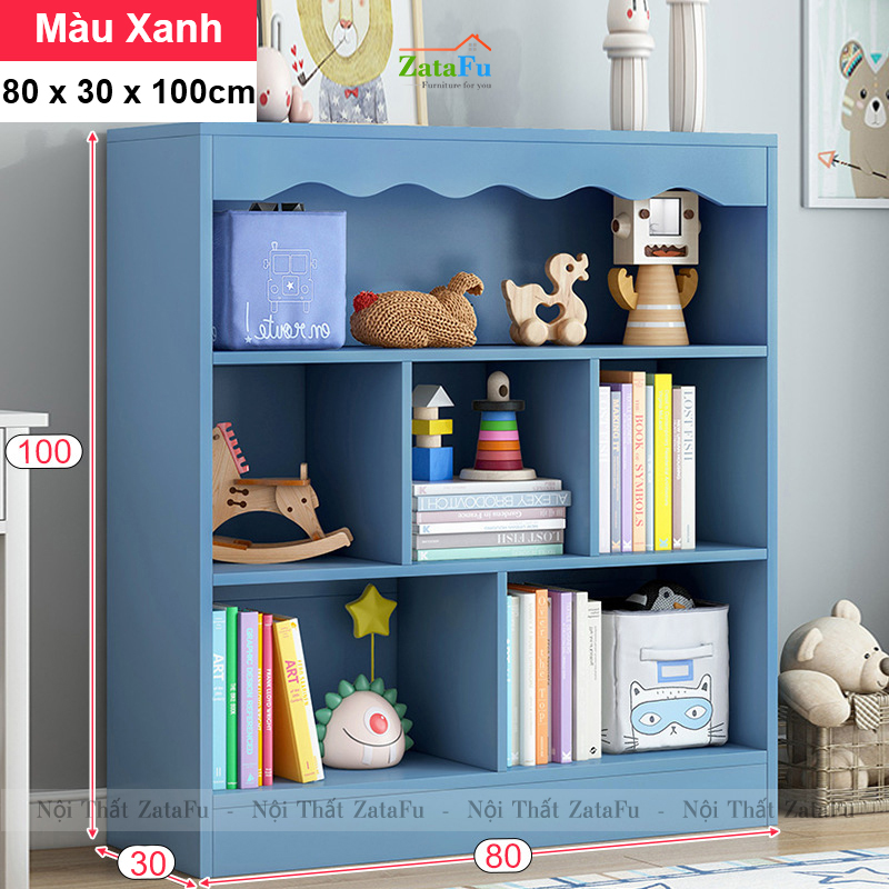 Kệ Sách Gỗ Để Sàn Xin Xắn Trang Trí Phòng Học, Phòng Ngủ Cho BÉ KTT-81