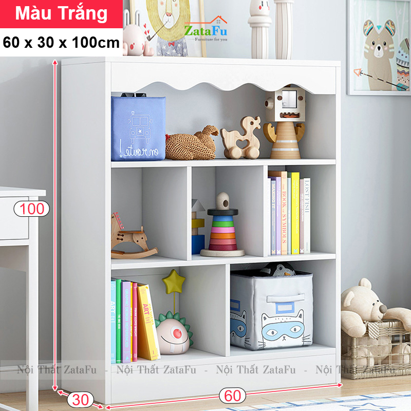 Kệ Sách Gỗ Để Sàn Xin Xắn Trang Trí Phòng Học, Phòng Ngủ Cho BÉ KTT-81