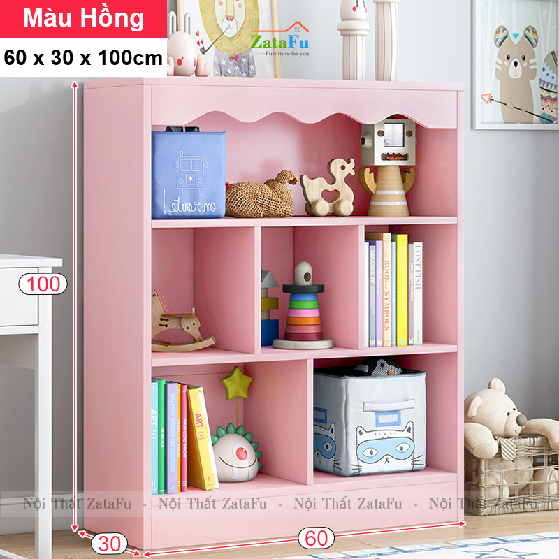 Kệ Sách Gỗ Để Sàn Xin Xắn Trang Trí Phòng Học, Phòng Ngủ Cho BÉ KTT-81