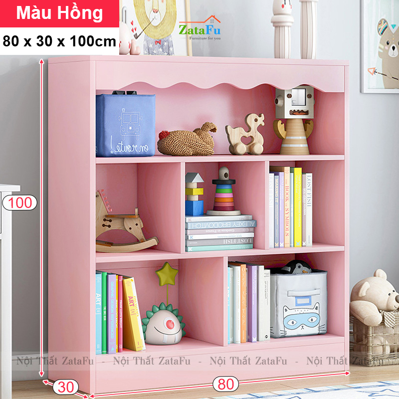 Kệ Sách Gỗ Để Sàn Xin Xắn Trang Trí Phòng Học, Phòng Ngủ Cho BÉ KTT-81