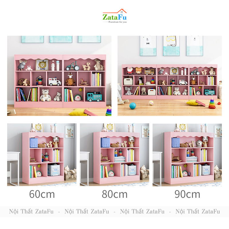 Kệ Sách Gỗ Để Sàn Xin Xắn Trang Trí Phòng Học, Phòng Ngủ Cho BÉ KTT-81