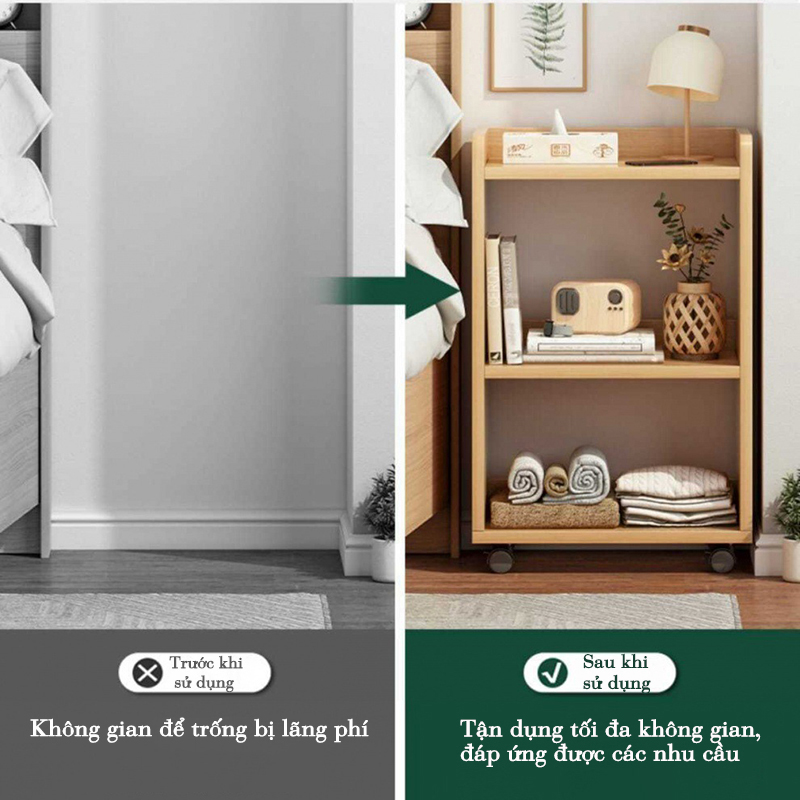 Kệ Tài Liệu Văn Phòng Kệ Để Máy In Bánh Xe Có Khoa Di Động KTT-69 ZataFu