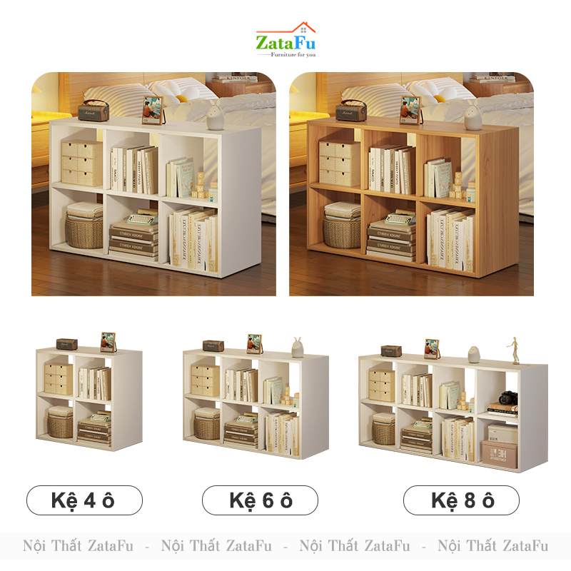 Kệ Trang Trí Ô Vuông Nhiều Tầng Nhiều Ngăn Cho Phòng Khách Phòng Ngủ Dùng Ván MDF Dày 17mm KTT-84