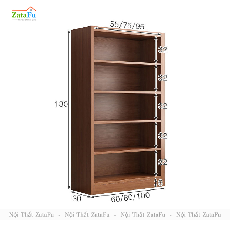 Kệ sách kệ trưng bày phân tầng đơn giản KTT-68