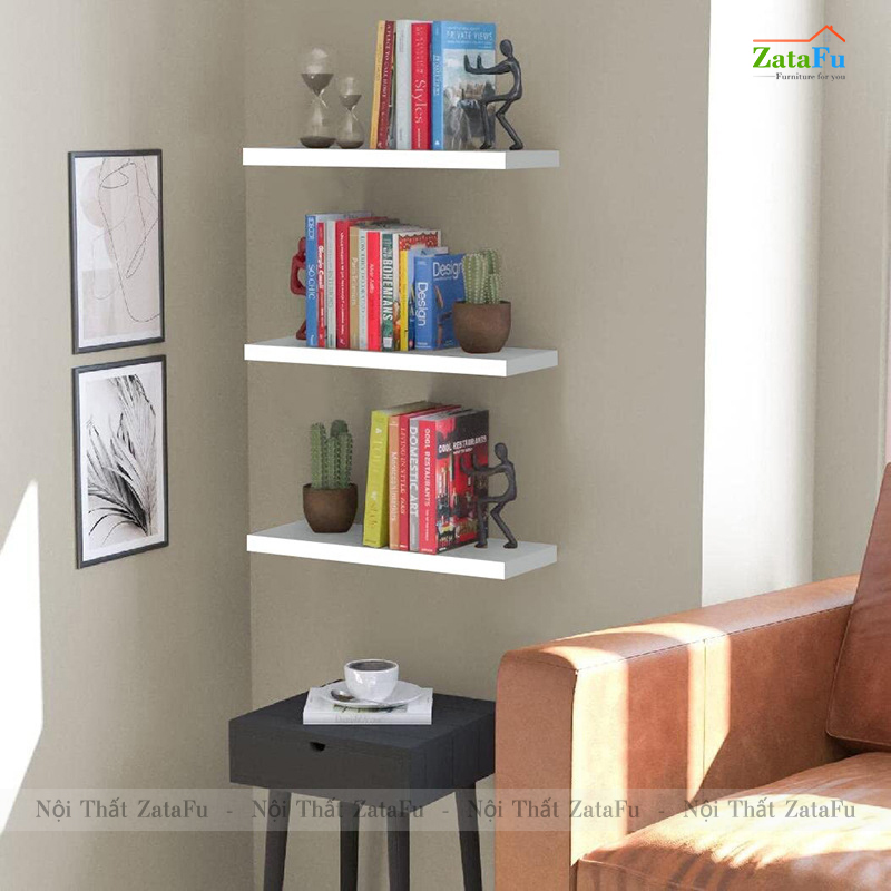 Kệ decor treo tường nhiều kích thước rộng 12cm KTT-91
