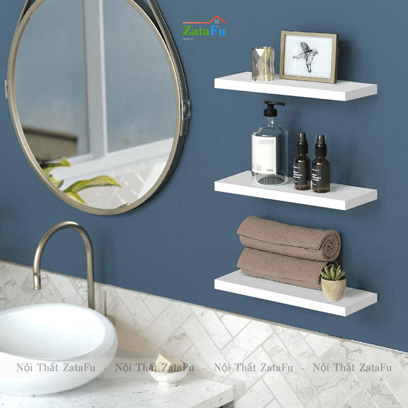 Kệ treo tường gỗ decor phòng ván rộng 15cm nhiều kích thước mẫu 3 KTT-95