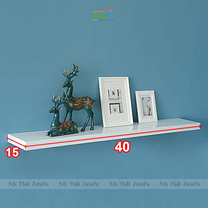 Kệ treo tường gỗ decor phòng ván rộng 15cm nhiều kích thước mẫu 3 KTT-95