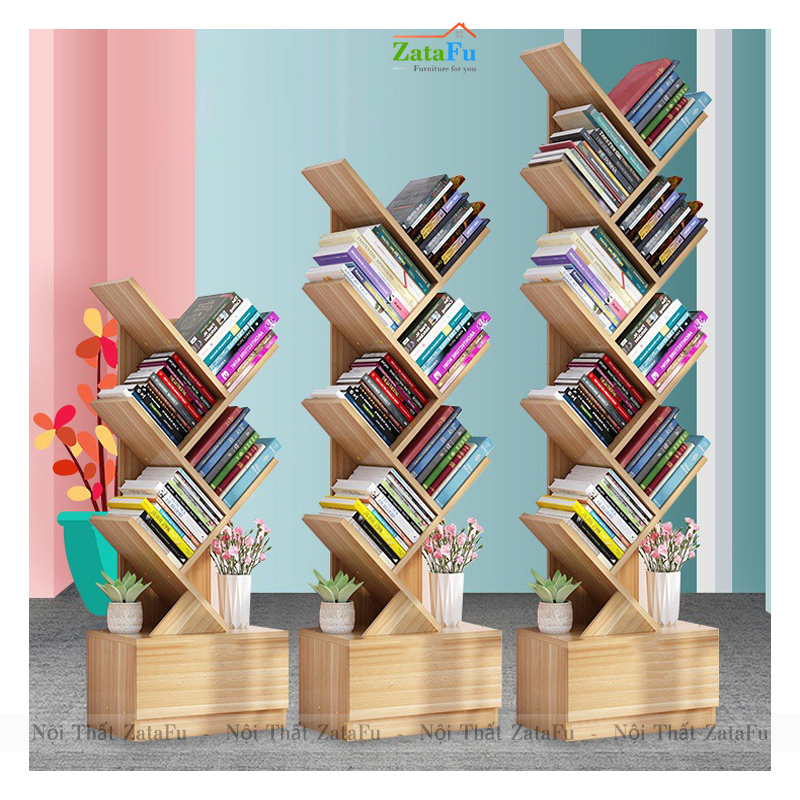 Kệ Sách Hình Cây Xương Cá KTT-42