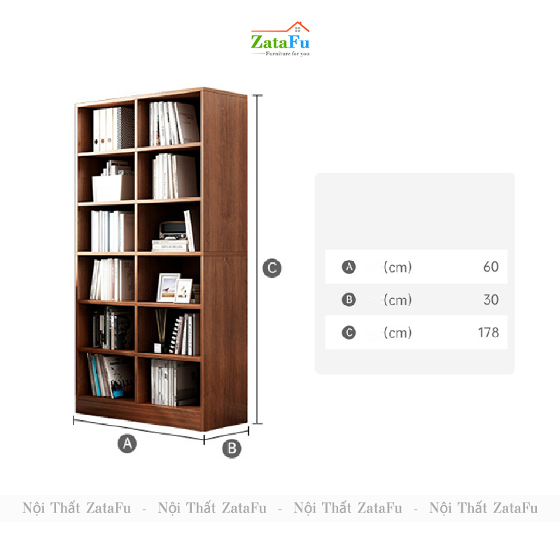 Tủ Kệ Sách Phối Hợp Kích Thước Lớn KTT-49