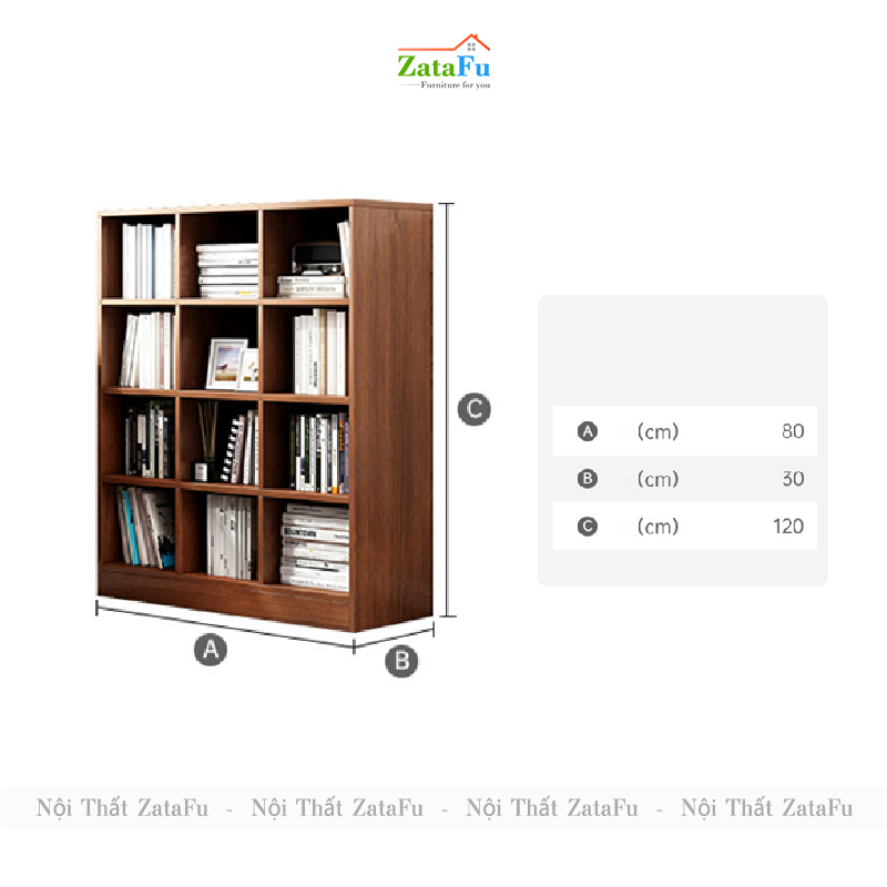 Tủ Kệ Sách Phối Hợp Kích Thước Lớn KTT-49