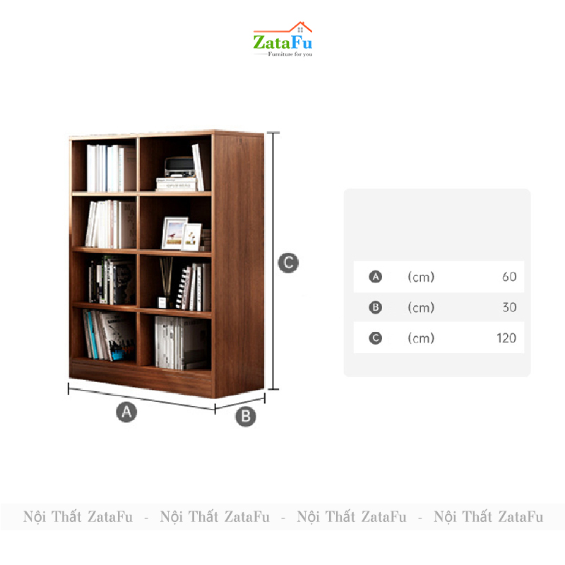 Tủ Kệ Sách Phối Hợp Kích Thước Lớn KTT-49