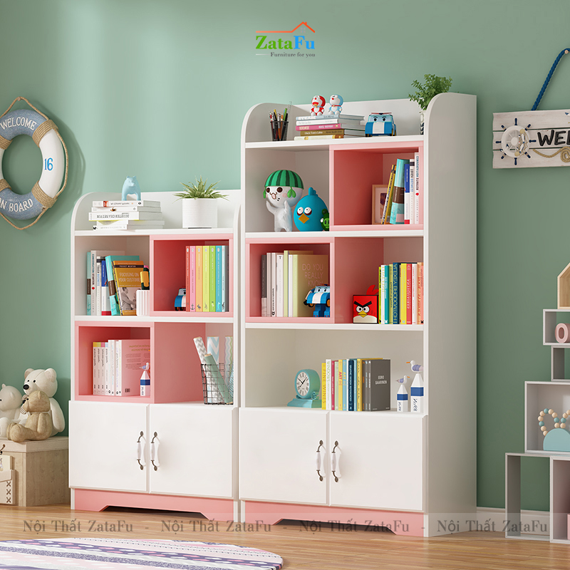 Tủ Kệ Sách Trang Trí Phối Màu Sinh Đông Cho Nội Thất Trẻ Em, Phòng Khách TUTT-45