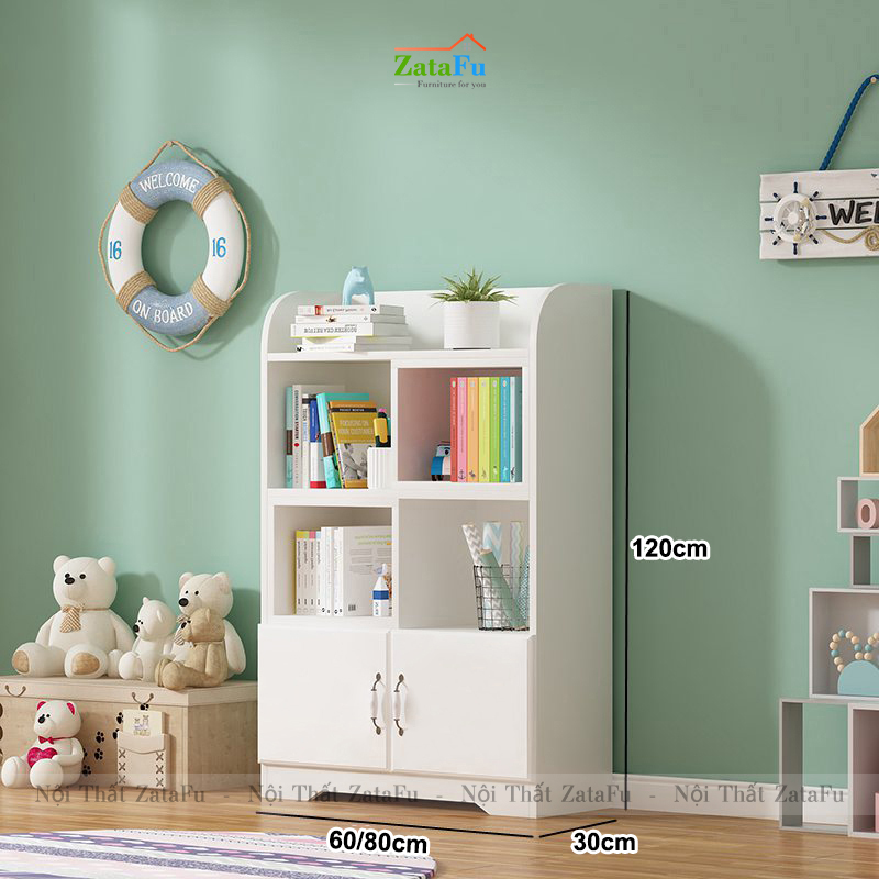 Tủ Kệ Sách Trang Trí Phối Màu Sinh Đông Cho Nội Thất Trẻ Em, Phòng Khách TUTT-45