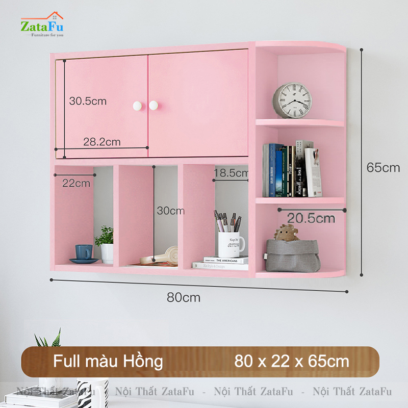 Kệ Sách Treo Tường Gỗ MDF KTT-56