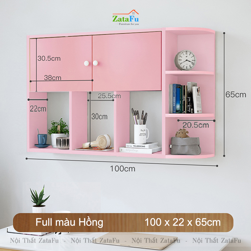 Kệ Sách Treo Tường Gỗ MDF KTT-56