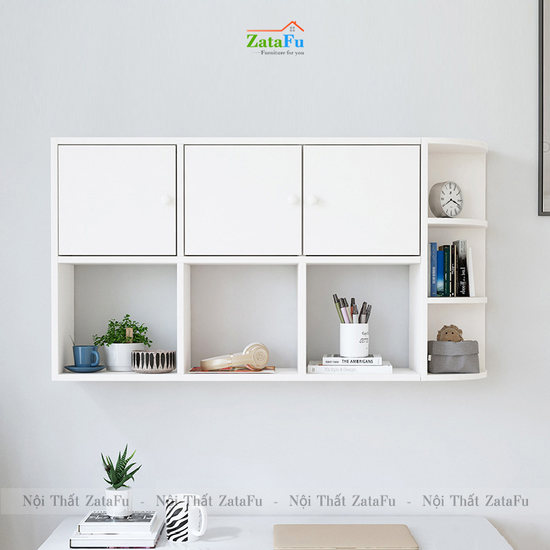 Kệ Sách Treo Tường Gỗ MDF KTT-56