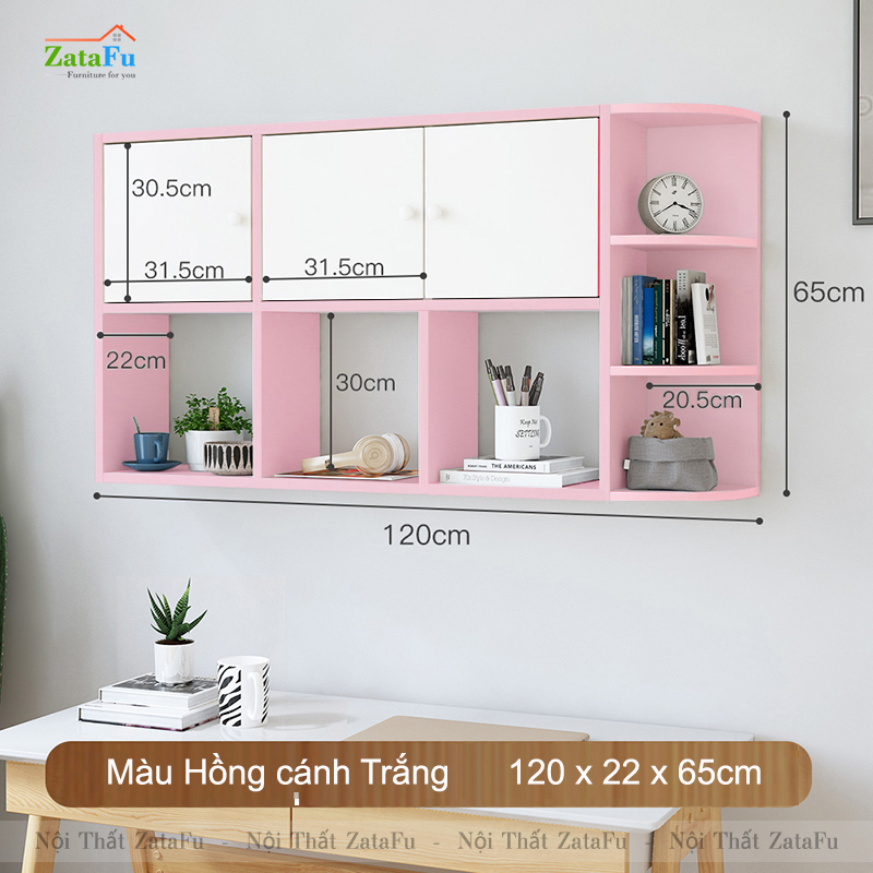 Kệ Sách Treo Tường Gỗ MDF KTT-56