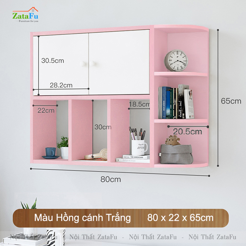 Kệ Sách Treo Tường Gỗ MDF KTT-56