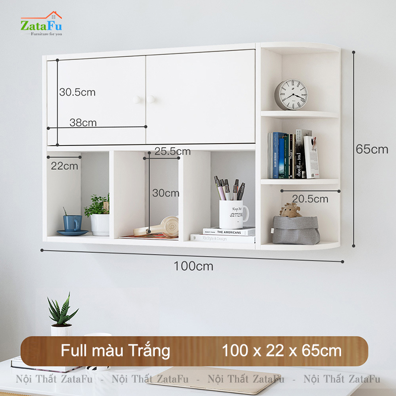 Kệ Sách Treo Tường Gỗ MDF KTT-56