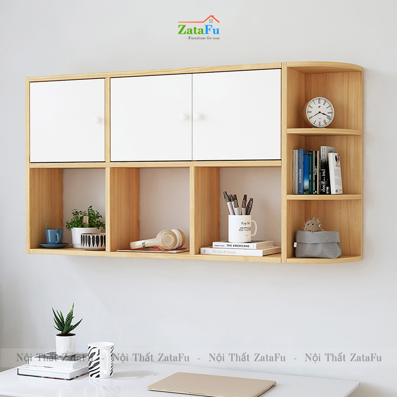Kệ Sách Treo Tường Gỗ MDF KTT-56