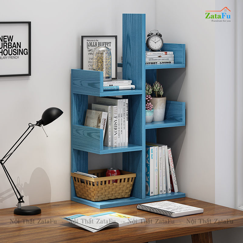 Kệ sách xương rồng kệ hình cây trang trí bàn học độc đáo KTT-90