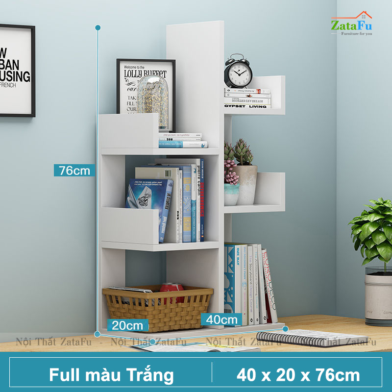 Kệ sách xương rồng kệ hình cây trang trí bàn học độc đáo KTT-90