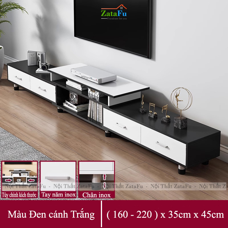 Kệ Tivi Trang Trí Phòng Khách Thiết Kế Hiện Đại Chân Tùy Chỉnh Kích Thước Chiều Cao KTV-45 ZataFu