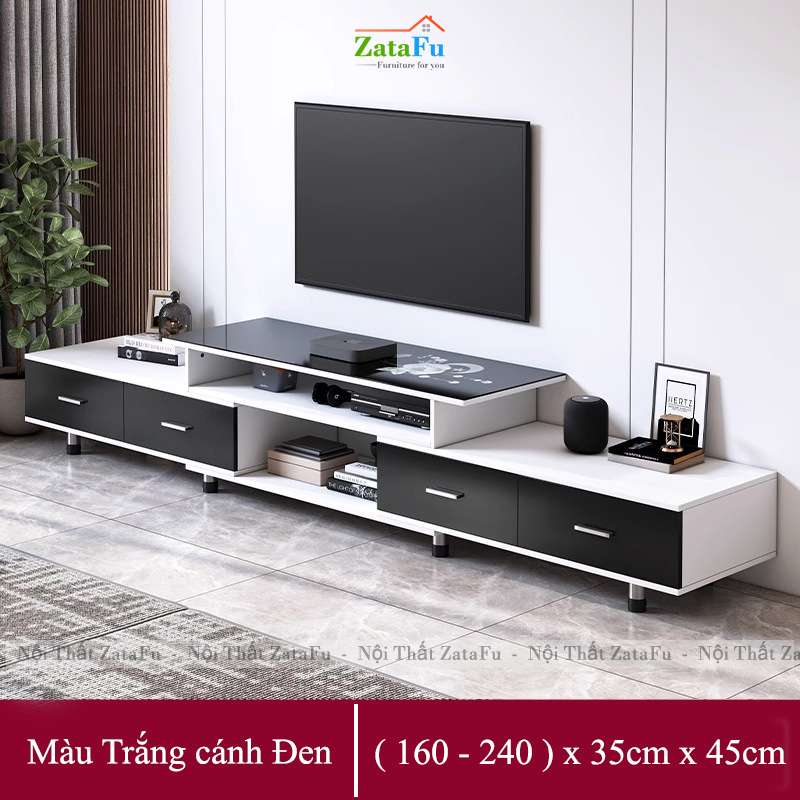 Kệ Tivi Trang Trí Phòng Khách Thiết Kế Hiện Đại Chân Tùy Chỉnh Kích Thước Chiều Cao KTV-45 ZataFu