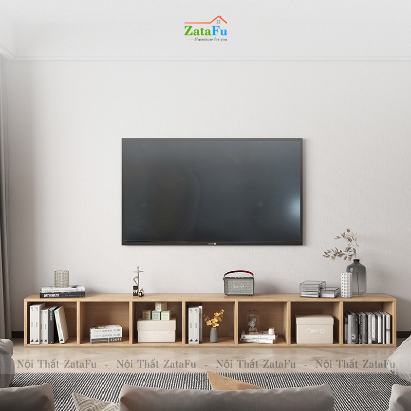 Kệ trang trí tivi phòng khách ô vuông độc đáo KTV-26