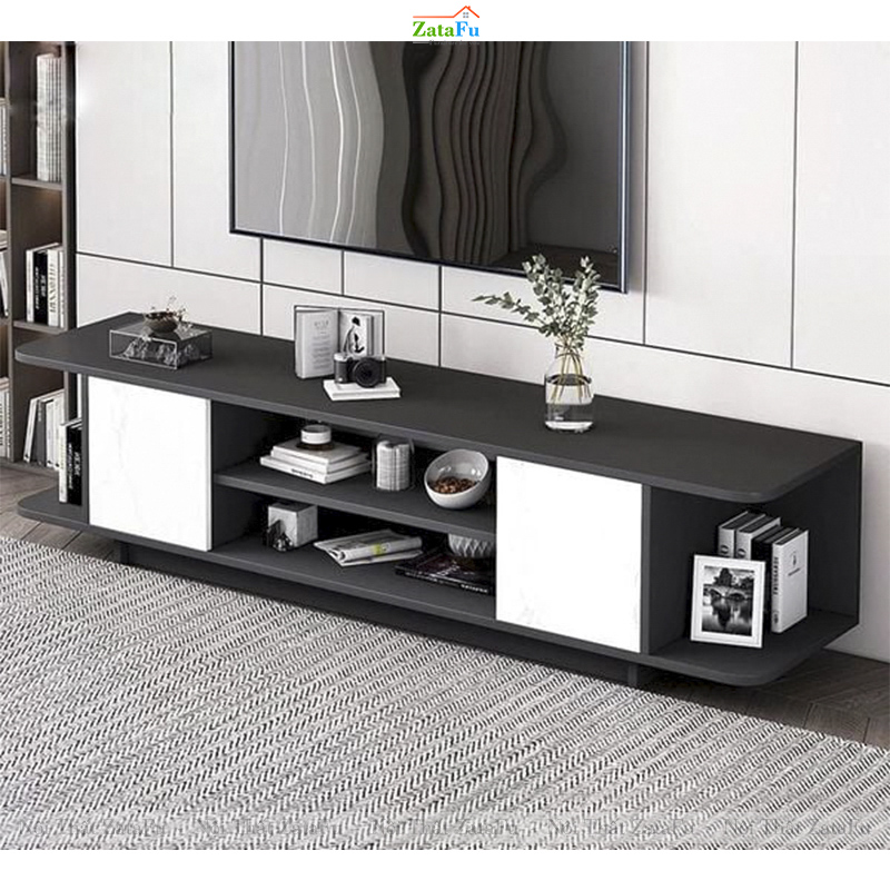 Tủ Kệ Tivi Thiết Kế Bo Cong Hiện Đại Gỗ Công Nghiệp MDF KTV-48 Zatafu