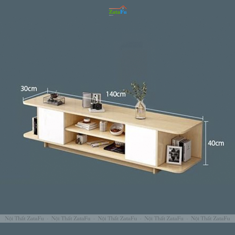 Tủ Kệ Tivi Thiết Kế Bo Cong Hiện Đại Gỗ Công Nghiệp MDF KTV-48 Zatafu