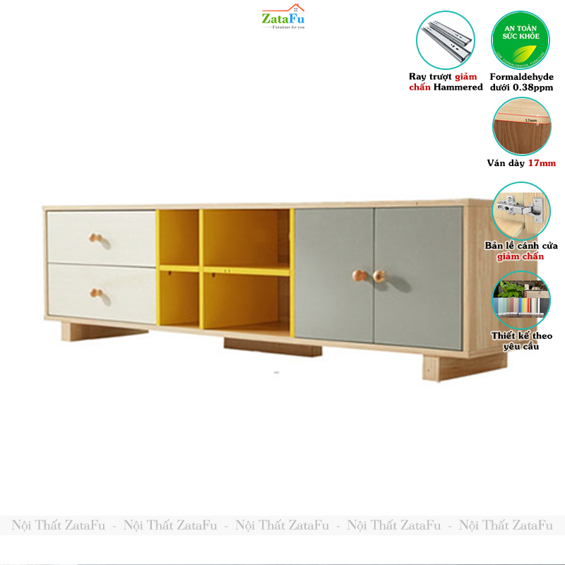 Kệ Tủ Tivi Phòng Khách Hiện Đại Thiết Ké Theo Phong Cách Bắc Âu KTV-49 ZataFu