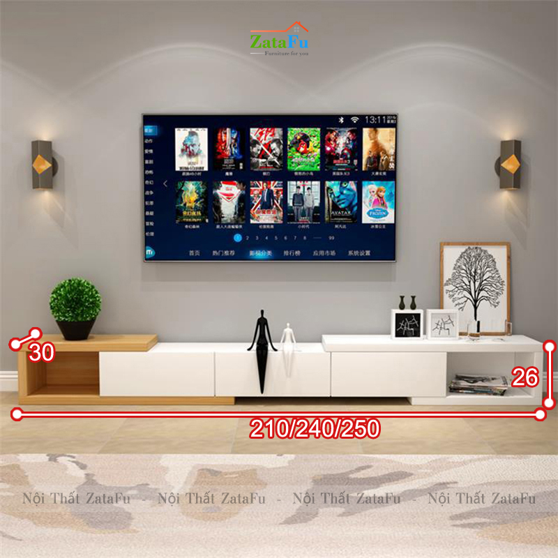 Kệ tivi thông minh mở rộng hiện đại phòng khách KTV-40