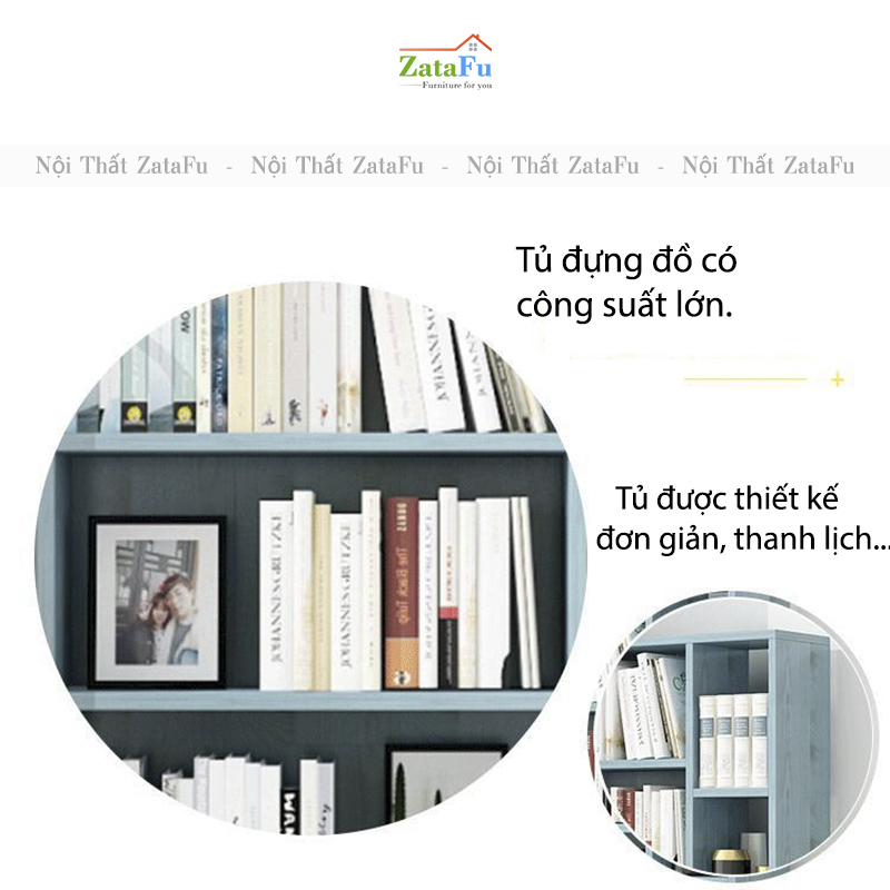 Kệ Sách Gỗ Giá Sách Trang Trí KTT-78 ZataFu