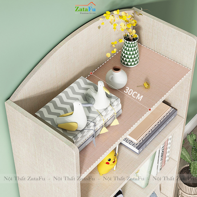 Tủ sách trang trí gỗ MDF KTT-21