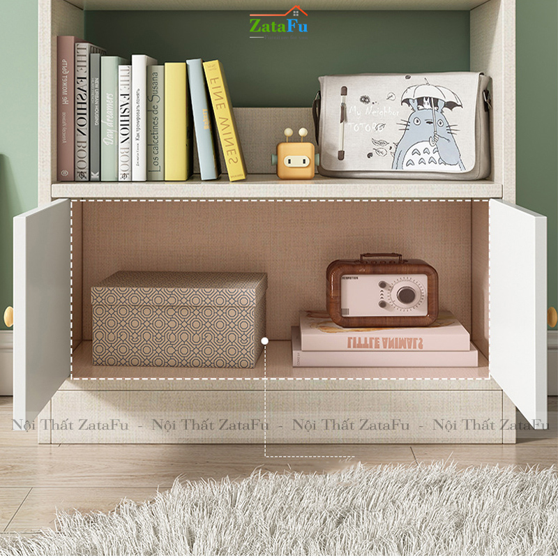 Tủ sách trang trí gỗ MDF KTT-21
