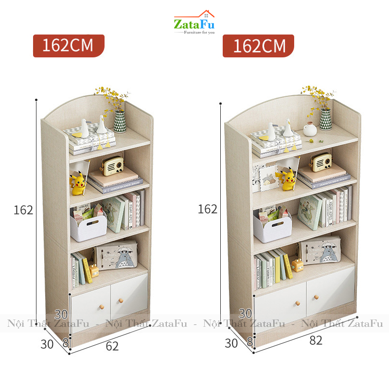 Tủ sách trang trí gỗ MDF KTT-21