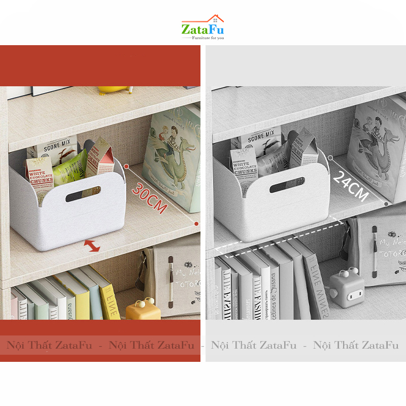 Tủ sách trang trí gỗ MDF KTT-21