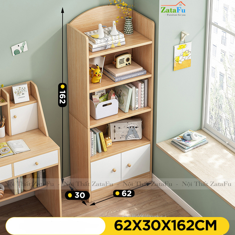 Tủ sách trang trí gỗ MDF KTT-21