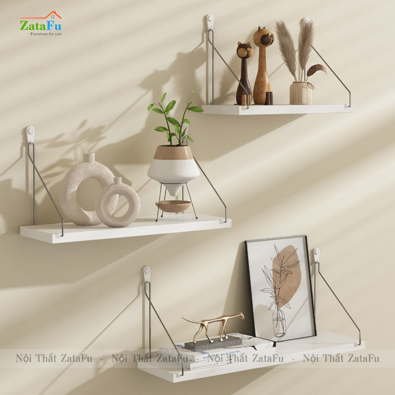 Kệ Gắn Tường Decor Trang Trí Rộng 20cm Không Cần Khoan KTT-130
