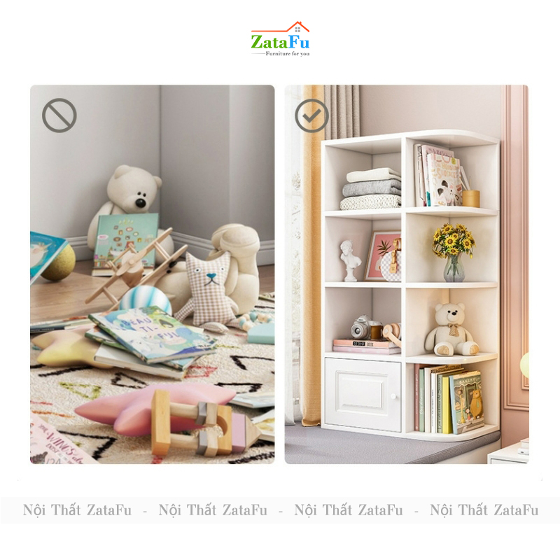 Kệ sách trang trí đặt bàn, đặt bệ cửa sổ cách điệu cho bé KTT-86