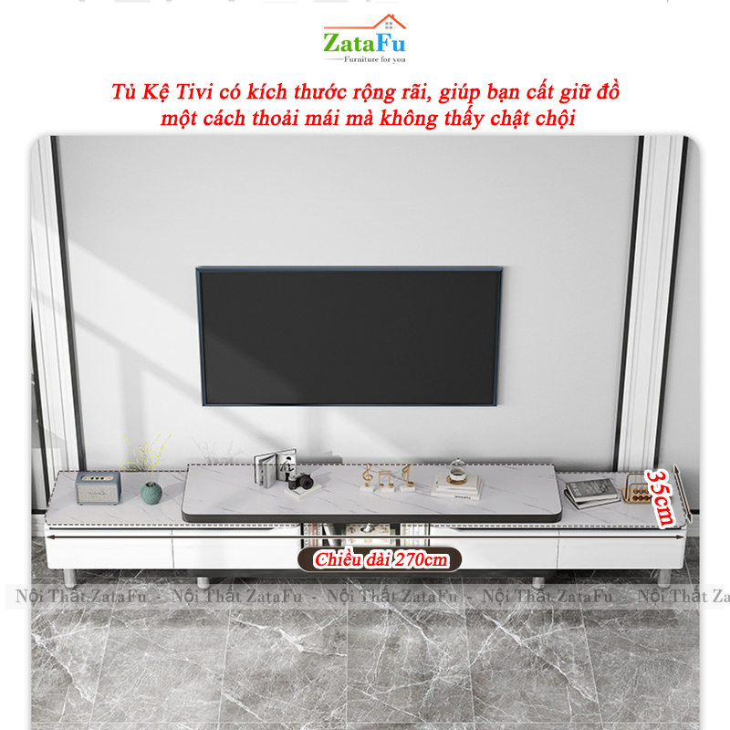Kệ Tủ Tivi Thiết Kế Hiện Đại Trang Trí Phòng Khách Có Thể Tùy Chỉnh Kích Thước KVT-47 ZataFu