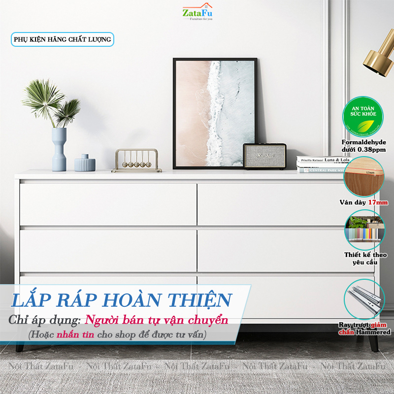 Tủ Cabinet Gỗ MDF Đựng Đồ Đa Năng Phong Cách Hiện Đại TUTT-53 ZataFu