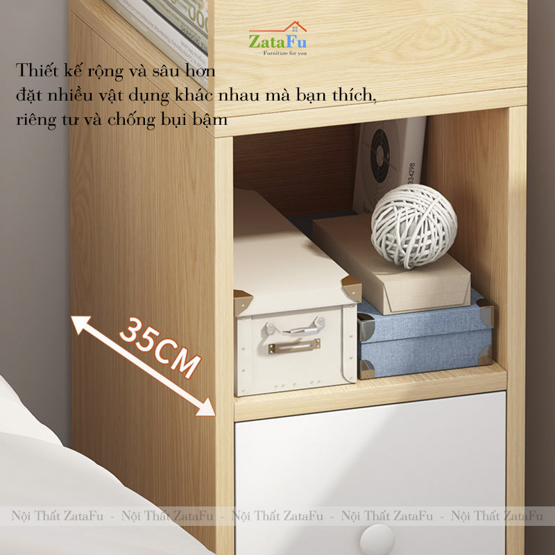 Tab Đầu Giường Có Ngăn Kéo Decor Phòng Ngủ TDG-35